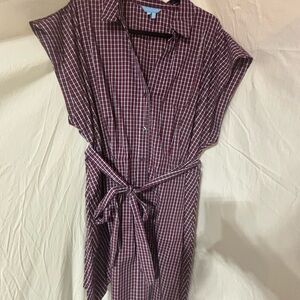 Draper James Red, White, & Navy Shirt Dress